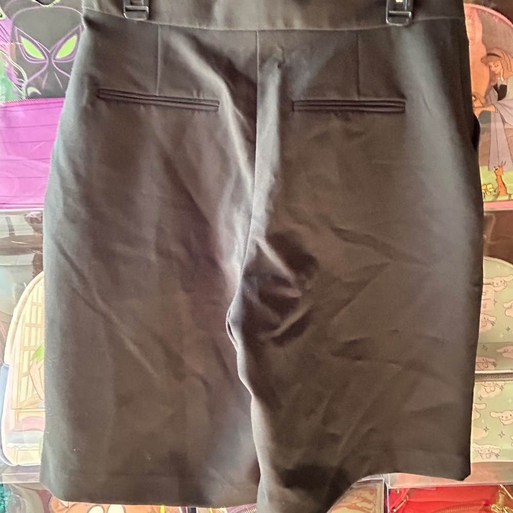 Zara Pleated Long Shorts Black Large Women Bermuda - Picture 7 of 11